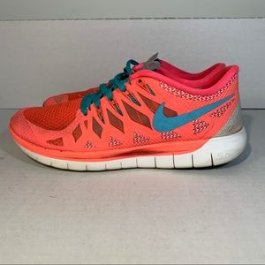 Nike Free 5.0 Hyper Punch Cyan Running Shoe